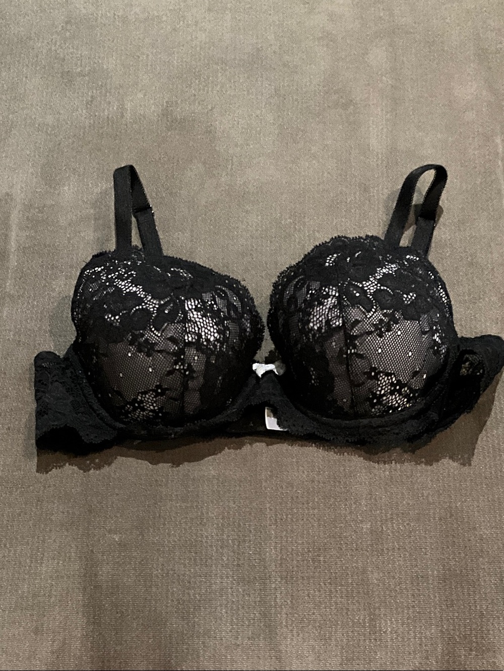 Victoria's Secret Black Lace Push-Up Underwire Bra